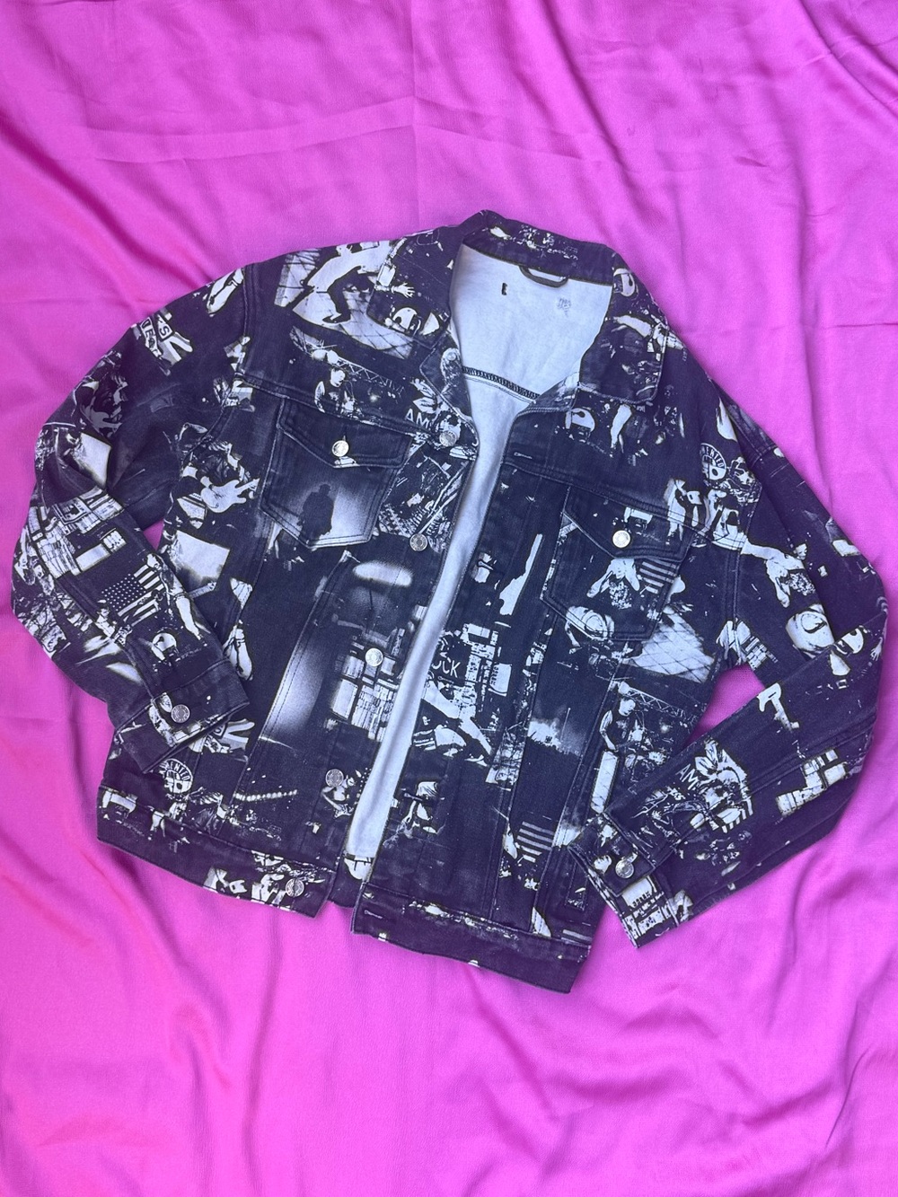 🖤Jaded Londom Punk Photo-Print Denim Jacket🖤